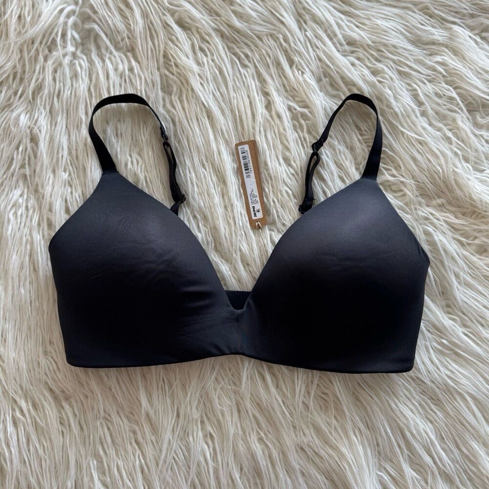 Skims Wireless Form T-shirt Bra Onyx Size 34D